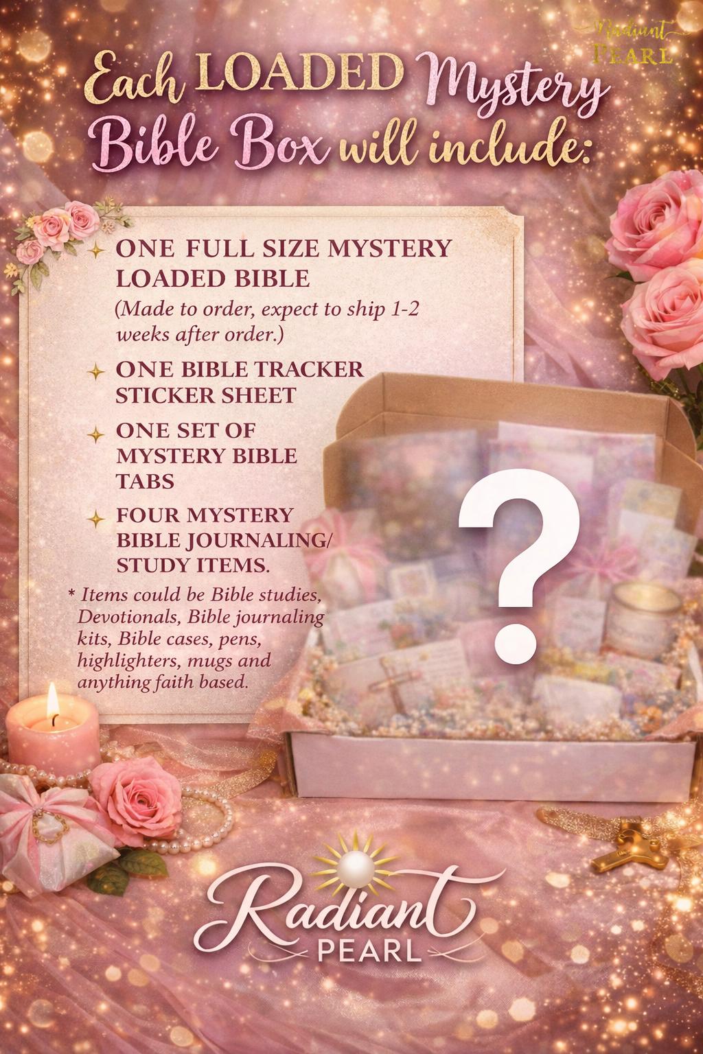 LOADED Mystery Bible Box | Faith-Based Gift | Bible Journaling Kit | Christian Gift for Women | Scripture Study Box