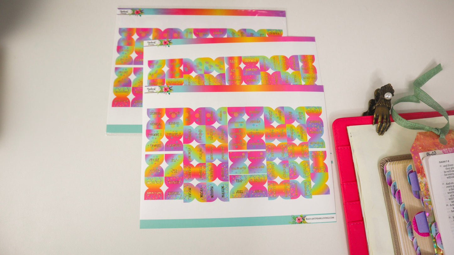 Radiant Colorful Bible Tabs