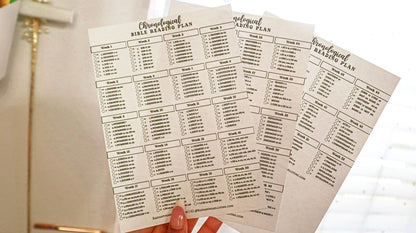 Chronological Bible Reading Plan Matte Vinyl Sticker | Full Year Bible Reading Checklist | Printed Bible Reading Plan | Bible Journaling Sticker | Bible Study Accessory