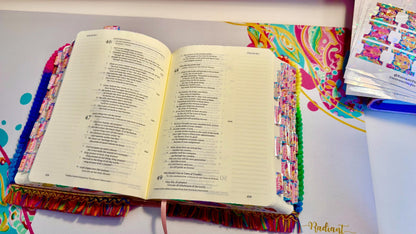Paisley Roses Bible Tabs: Laminated Christian Bible Book Stickers