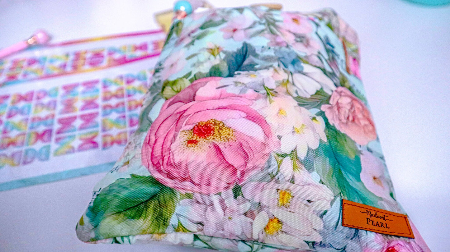 Prayer Bible and Planner Pouch - Mint Music Notes and Vintage Florals