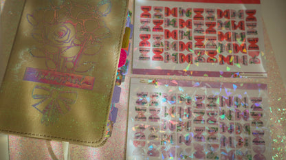 Mini Bible Tabs Sticker Set - Pink and Purple