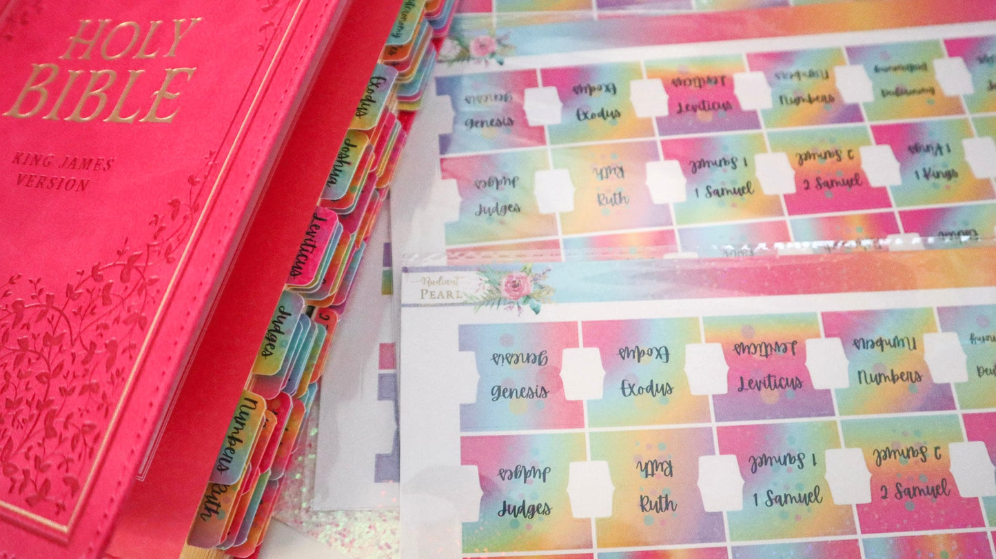 Colorful Glitter Bible Tabs