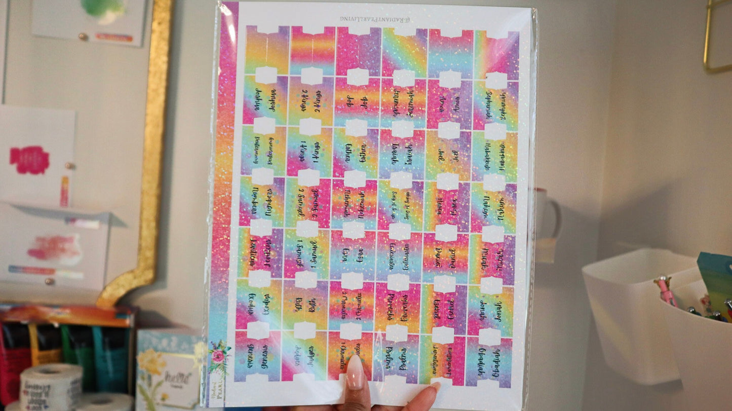 Colorful Glitter Bible Tabs