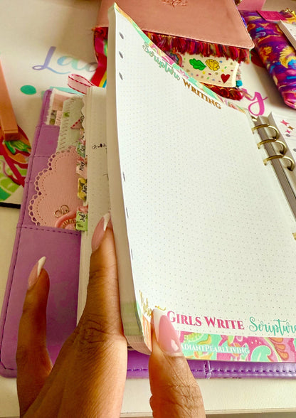 Radiant Scripture Writing Sheets: A5 Bible Study Notepad