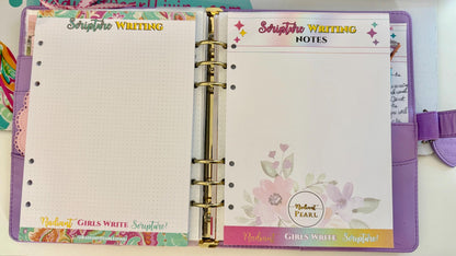 Radiant Scripture Writing Sheets: A5 Bible Study Notepad