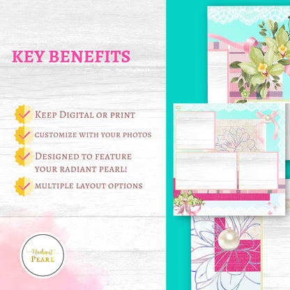 Scrapbook Templates for Ladies | Digital Scrapbook Template