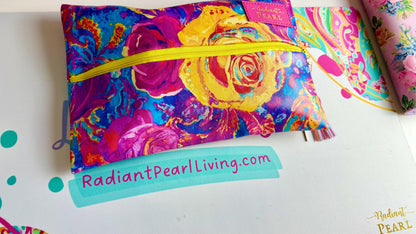 Paisley Roses PU Leather Travel Case