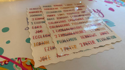 Aesthetic Books of the Bible Header Stickers