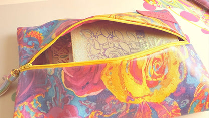 Paisley Roses PU Leather Travel Case