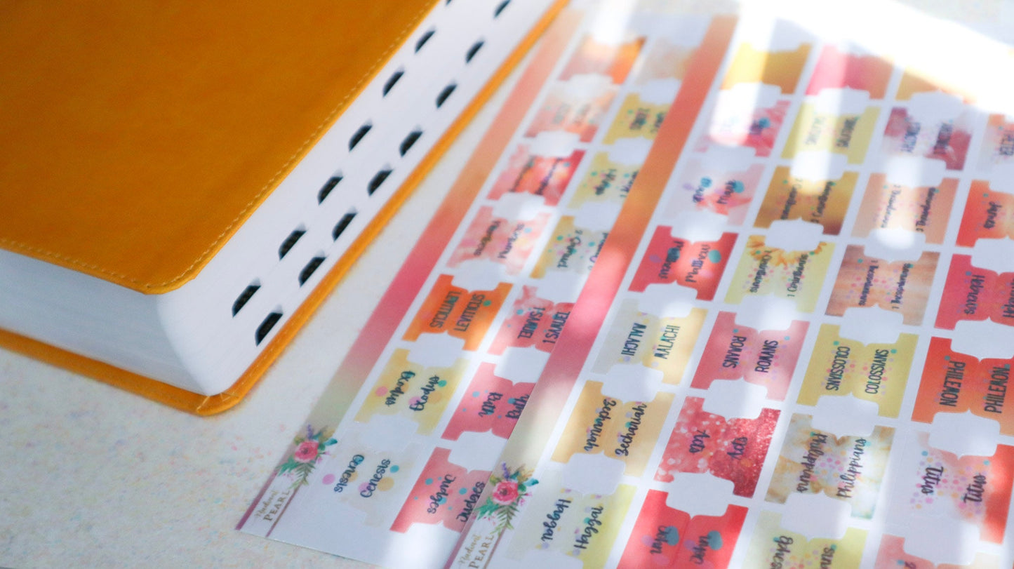 Yellow and Coral Bible Tabs