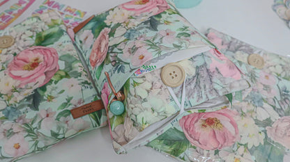 Prayer Bible and Planner Pouch - Mint Music Notes and Vintage Florals