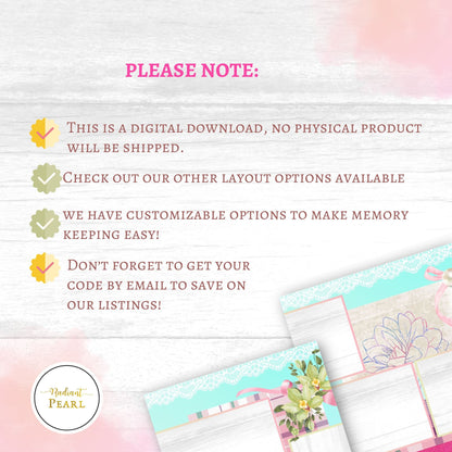 Scrapbook Templates for Ladies | Digital Scrapbook Template