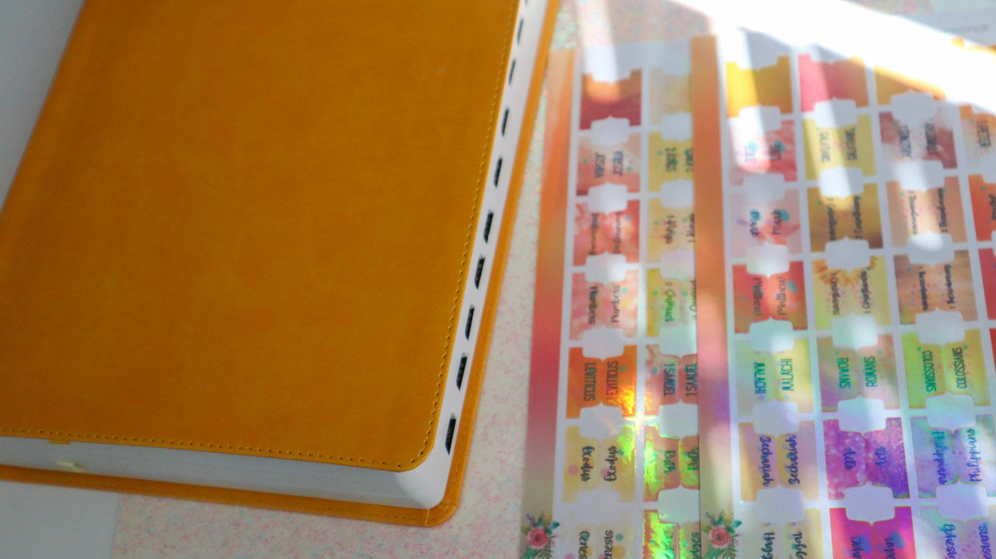 Yellow and Coral Bible Tabs