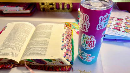 Paisley Roses Bible Tabs: Laminated Christian Bible Book Stickers