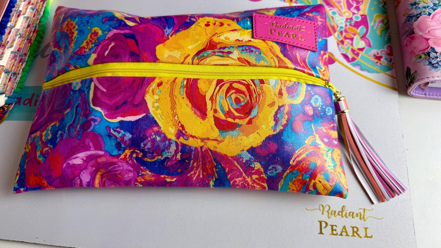 Paisley Roses PU Leather Travel Case