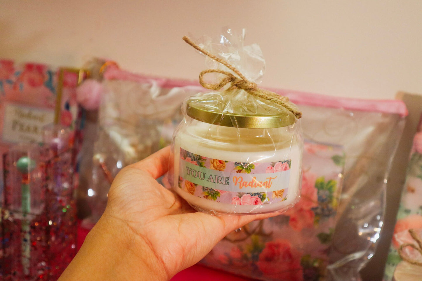 You Are Radiant Inspirational Gift Candle Apothecary Jar (Double Wick) Fragrant Candle and unscented Candle