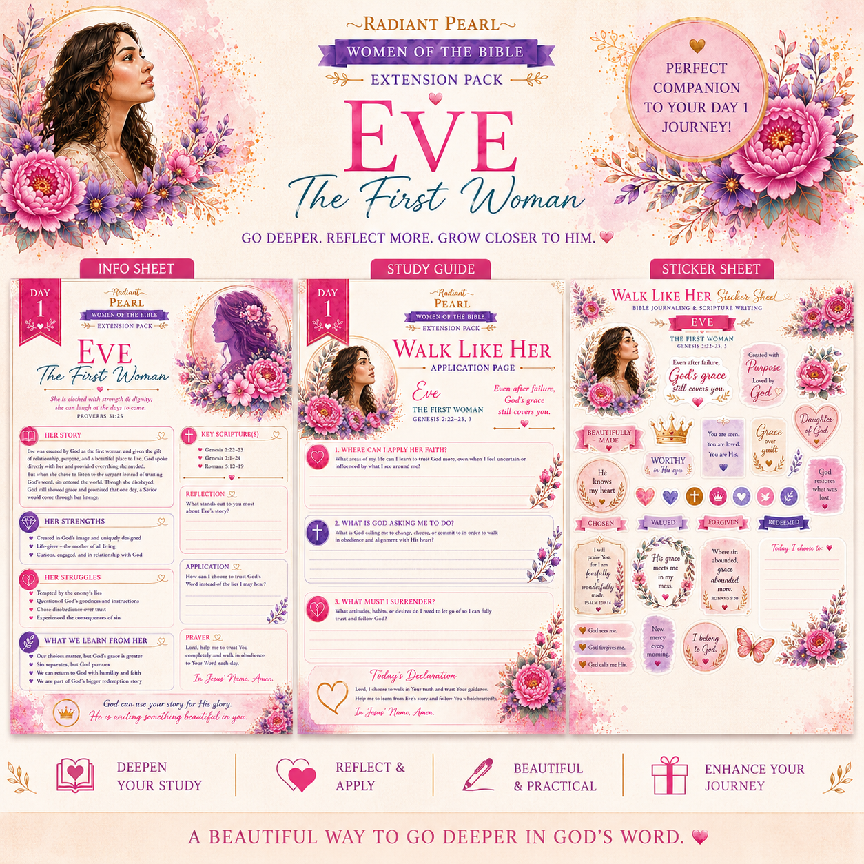 Day 1: Eve Extension Pack | Women of the Bible Scripture Writing Challenge