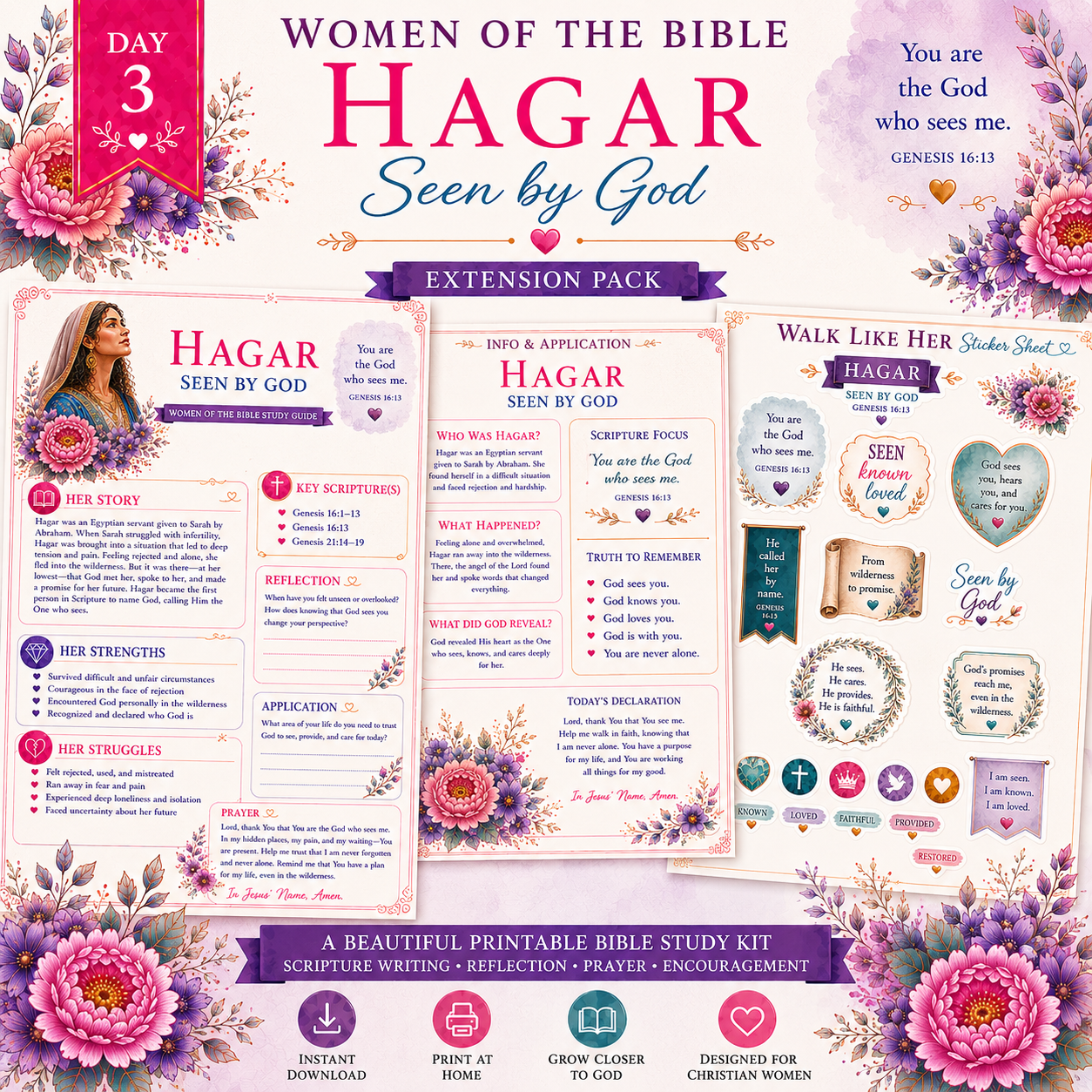 Day 3 – Hagar “Seen By God” | Women of the Bible Extension Pack