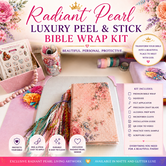 Radiant Pearl Luxury Peel & Stick Bible Wrap Kit