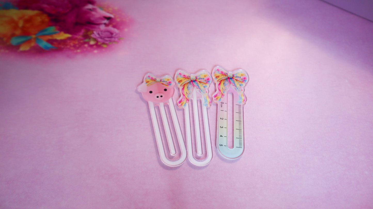 Radiant Pearl™ Paper Clip Bookmark Set + Small Holder