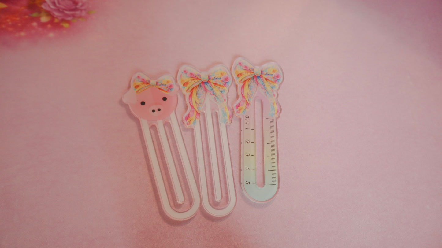 Radiant Pearl™ Paper Clip Bookmark Set + Small Holder