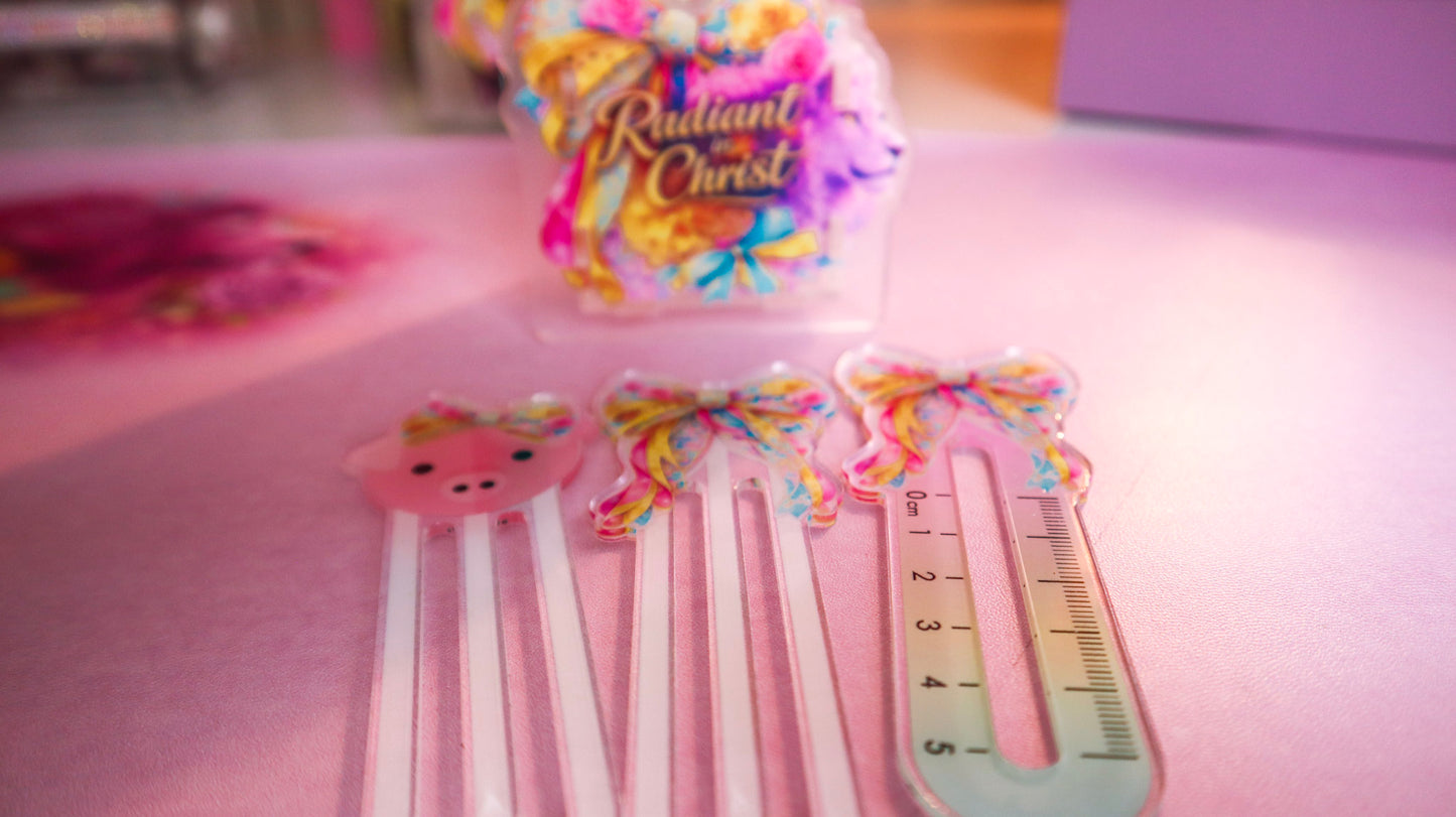 Radiant Pearl™ Paper Clip Bookmark Set + Small Holder