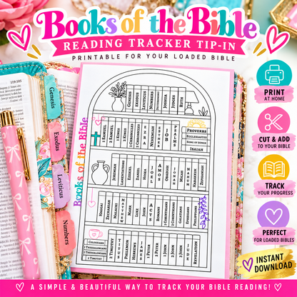 Books of the Bible Reading Tracker Tip-In | FREE Printable