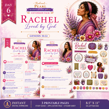 Day 6 Women of the Bible – Rachel Extension Pack | Scripture Writing & Bible Study Printable Kit