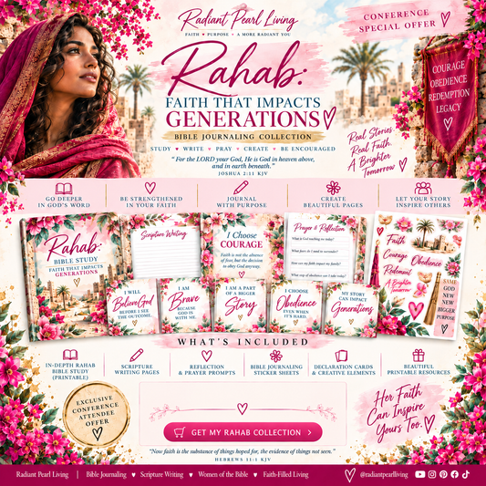 Rahab: Faith That Impacts Generations Bible Journaling Collection | Joshua 2 Scripture Writing & Women of the Bible Study