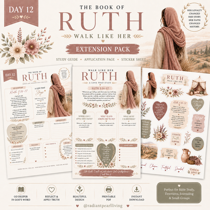 Day 12 Women of the Bible: Ruth Extension Pack | Loyal Love Scripture Writing & Bible Study Companion