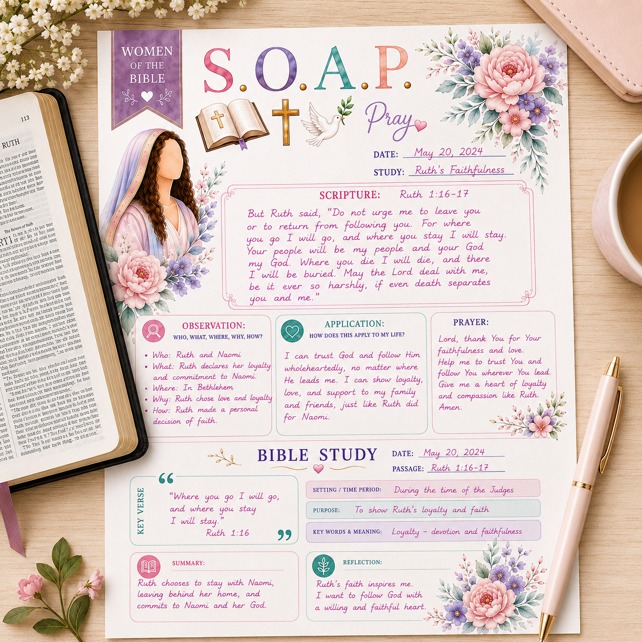 Women of the Bible SOAP Bible Study Sheets Bundle