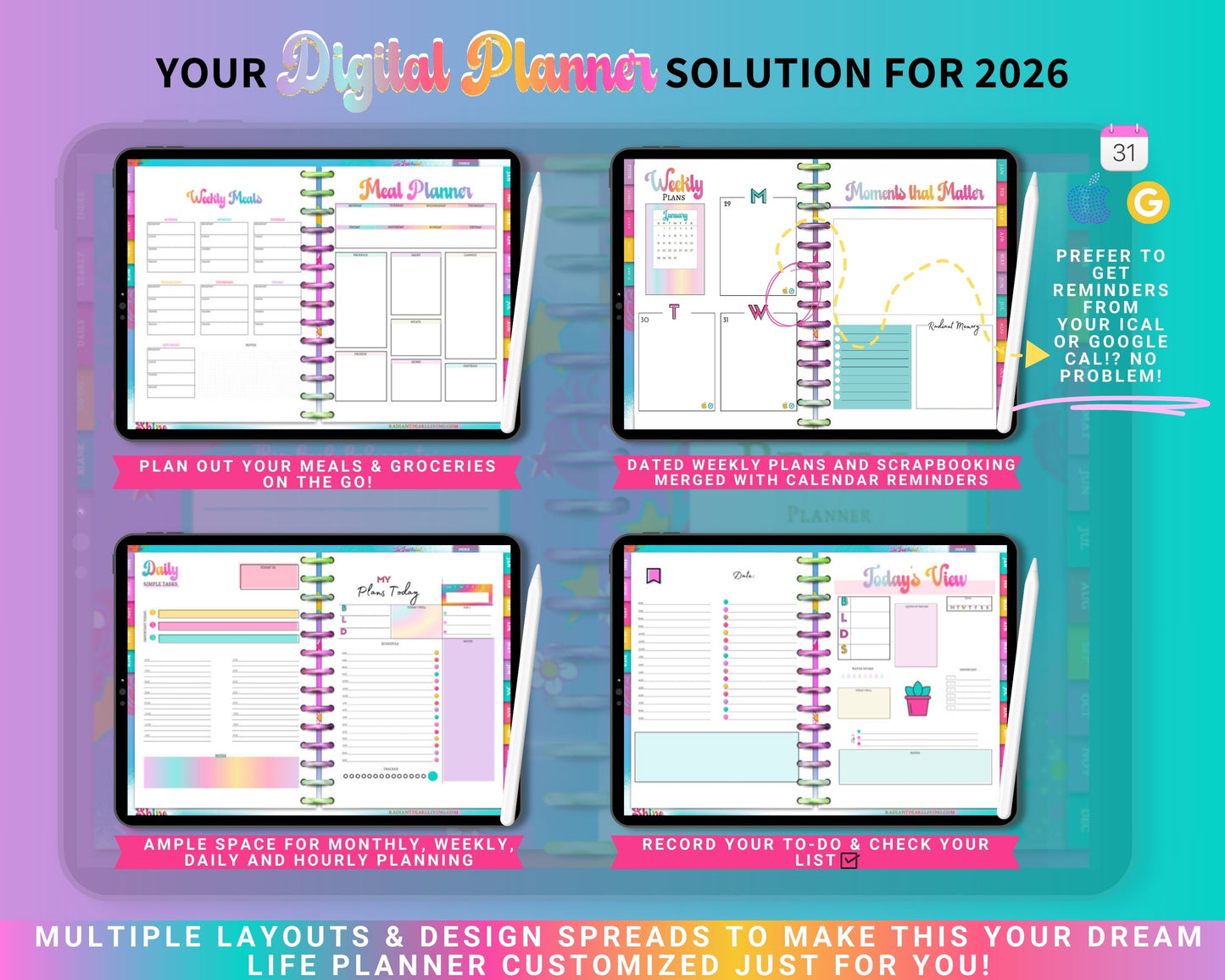 Radiant Pearl™ Digital Dream Life Planner (2026 Edition)