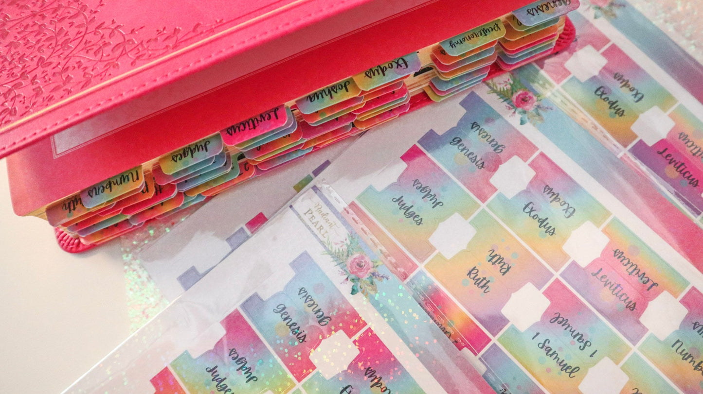 Colorful Glitter Bible Tabs