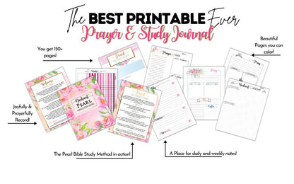 Printable Prayer Journal |  Bible Study | Faith planner | Bible Study Printable | Bible Journaling | Praise Journal | Printable Gift Journal
