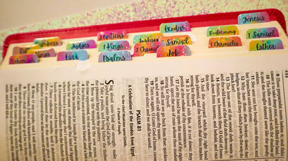 Colorful Glitter Bible Tabs