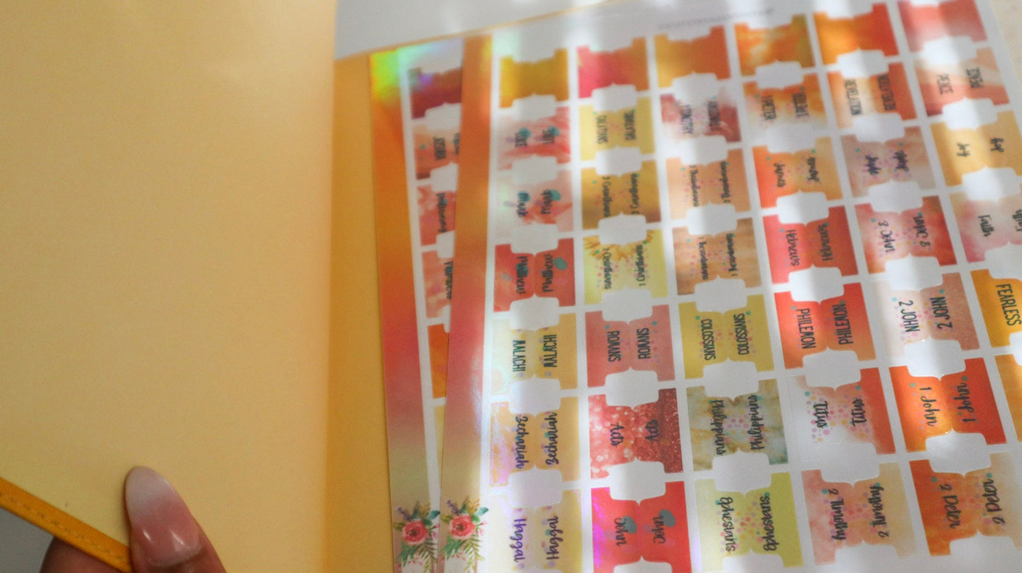 Yellow and Coral Bible Tabs