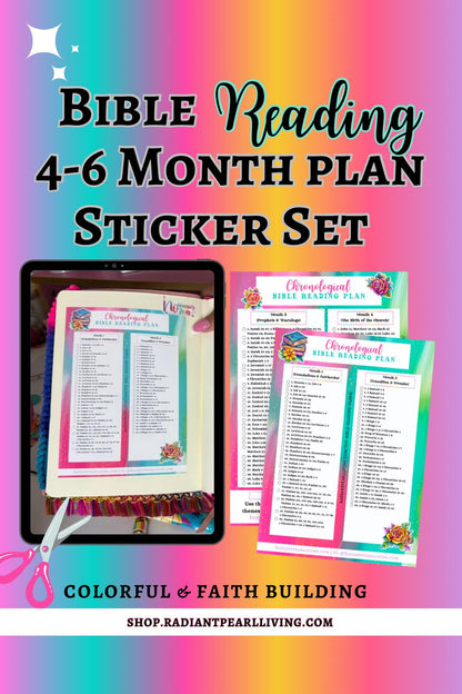 3-6 months Chronological Bible Reading Plan Checklist for Bible Printable
